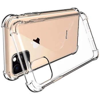 100buc Pernă de Aer Clar Transparent Caz Pentru iPhone 12 Mini 11 Pro Max XS XR X 8 7 6 Plus SE Moale TPU Silicon rezistent la Șocuri Acoperi