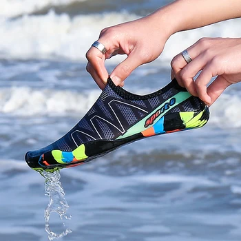 2019 Bărbați Femeie Plajă, Înot Papuci De Casă Pe Surf Uscare Rapidă Aqua Pantofi Piele, Șosete Cu Dungi Apa Pantofi De Vară În Aer Liber Trecere Prin Vad Pantofii