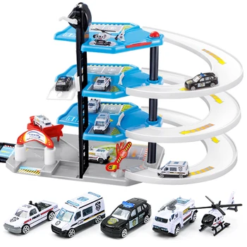DIY Pista de Curse cu masini 3D de Cale Jucării, Parcare Auto, Asamblat feroviar Feroviar Mașină de Jucărie DIY Model de Slot jucarii pentru copii de Ziua de nastere Copii