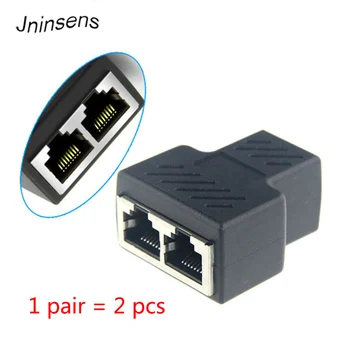 2 buc/set Noi de la 1 la 2 Dublu Feminin Port RJ45 Splitter Conector CAT6 LAN Ethernet Sockt Conexiuni de Rețea Splitter Adaptor