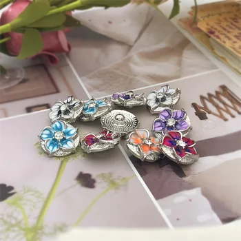 Moda Flori w109 Cristal 3D 18mm Metal Snap Butonul Pentru Bratara Colier Interschimbabile Bijuterii Femei Dotari Concluziile