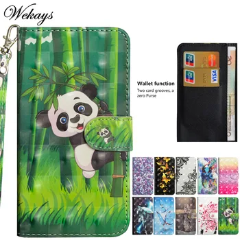 Wekays Pentru Huawei Honor 10 Caz Panda Desene animate 3D din Piele Flip Fundas Caz Pentru Coque Huawei Honor10 Onoare Acoperire de 10 Cazuri Onoarea 10