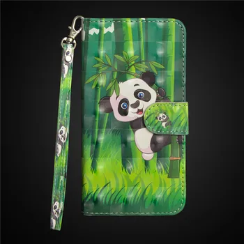 Wekays Pentru Huawei Honor 10 Caz Panda Desene animate 3D din Piele Flip Fundas Caz Pentru Coque Huawei Honor10 Onoare Acoperire de 10 Cazuri Onoarea 10