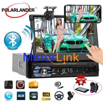 1 DIN 7 inch Stereo Auto Radio Audio MP5 Player Bluetooth/USB/TF/Aux/cu ecran tactil Auto-radio casetofon Mirror Link