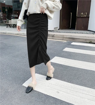 Fv514 2019 nou toamna iarna femei de moda casual, sexy Fusta kawaii plus dimensiune fusta fuste lungi pentru femei fusta coreeană