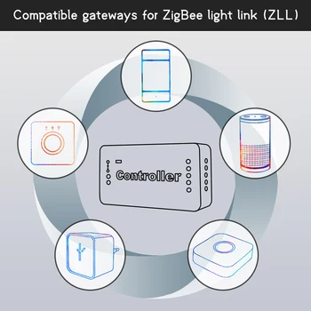GLEDOPTO ZIGBEE controller zll lumina link-ul RGB+CCT benzi cu led-uri controler dc12-24v aplicație de control de muncă cu Amazon alexa