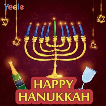 Hanukkah Fericit Festivaluri Evreiești Anul Nou Evreiesc Menorah Lumânare Lumina Bokeh Petrecere Fundal Fotografie, Fotografie, Fundal