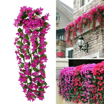 Artificială-Violet Agățat De Flori, Viță De Vie De Plante Colorate Nunta Petrecere Acasă La Grădină Interioară În Aer Liber, Decor Cadou Plantas Artificiales