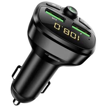 Dual Usb3.1a Încărcare Rapidă a Bateriei Bluetooth Car Mp3 fara Pierderi de Calitate a Sunetului Hands-free Multi-funcție Incarcator Auto Led Portocaliu#BL4