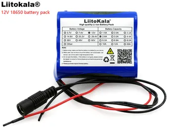 Liitokala Noi 12 V 2600 mAh litiu-ion Baterie pack Monitor CCTV aparat de Fotografiat baterie de 12,6 V la 11.1 V 18650 de putere de rezervă