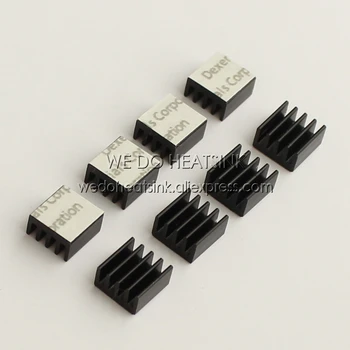 50pcs 8.8x8.8x5mm Negru Ram Radiator Chipset Chiuvete de Căldură din Aluminiu Cu conductivitate Termică permite Banda de Fani și de Răcire