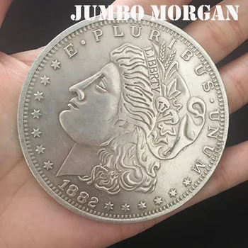 Jumbo Morgan Dollar (7cm) Trucuri de Magie Magician Până Aproape de Strada Iluzii Recuzită Accesorii care Apar Fugă Monede Magia