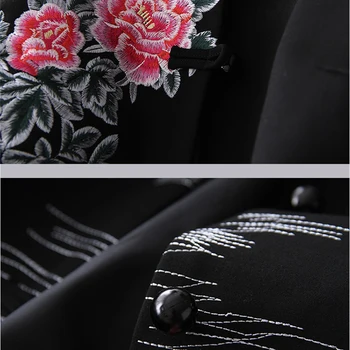 Brodate haină de lână femei 2018 Primavara toamna de moda negru Plus dimensiune jachete elegante femei-linie de Bază strat Canadiană