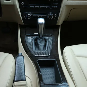 Fibra de Carbon Mașina de Centru Consola de Viteze Panoul de Autocolante Garnitura pentru BMW Seria 3 E90 E92 E93 2005-2012 LHD Accesorii