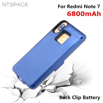 NTSPACE Portabil Putere Banca Caz Capacul de Încărcare pentru Xiaomi Redmi Nota 7 Bateriei Caz 6800mAh Acumulator Extern Încărcător de Telefon Caz