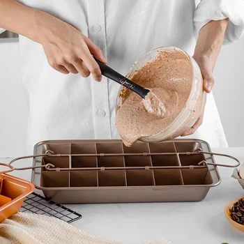 Brownie Tava de Copt Non-stick din Oțel Inoxidabil Feliator de Copt o Tava de Tort Mucegai ustensile de Bucătărie Bakeware Accesorii