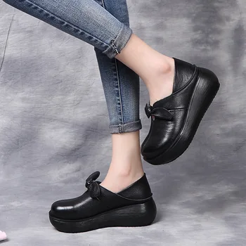 Xiuteng Femei Primavara Apartamente Pantofi Platforma Adidasi Aluneca Pe Balerini Din Piele Doamnelor Mocasini Pantofi Casual Femei Liane 2020