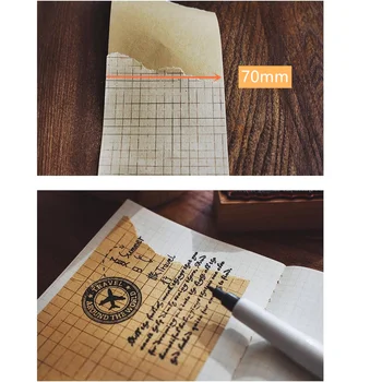 Retro Hârtie Kraft Bandă Washi 70mm Linie Grilă Gol Adeziv Bandă de Mascare DIY Bază Autocolante Decorare Jurnalul Notebook F191