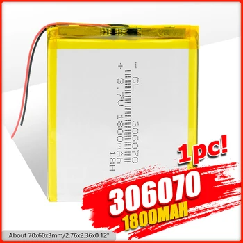 3.7 V 1800mAh 306070 Litiu-Polimer Li-Po, li-ion Reîncărcabilă Baterie Lipo celule Pentru MP3 jucării PDA Difuzor Proiector MP5