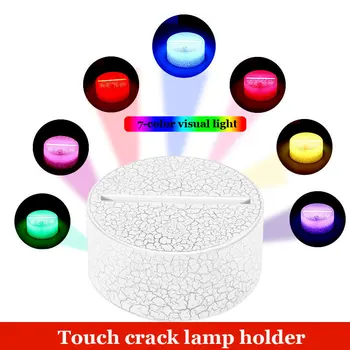 3D Bluetooth Interior-Acumulator Lampa de la Distanță a Bazelor de Lumină de Bază Model de Crack Acasă Cadou de Iluminat Lampă Titularului Luminos 7 Culori