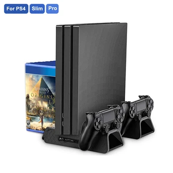 Suport Vertical Pentru PS4/PS4 Slim/PS4 PRO cu Racire Ventilator Cooler Dual Controller Încărcător Stație de Încărcare pentru SONY Playstation 4