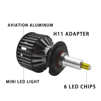 Diode Pentru Auto H7 LED-uri Led H11 Farurilor Auto H8 H9 Auto 60W 11000Lm HB3 9005 HB4 9006 H1 H3 HIR2 9012 6000K CanBus Gata