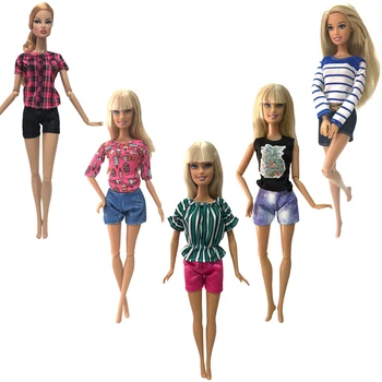 NK 5 Buc/Set Mix Rochie de Păpușă Frumoasă Handmade Haine de Petrecere de Top Rochie de Moda Pentru Barbie Nobil Papusa cel Mai bun Copil Fete JJ ' gift