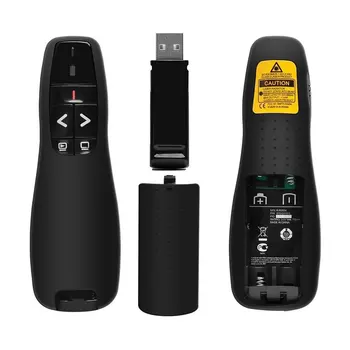 USB Wireless Presenter Pointer 2.4 Ghz Slide Power Point Telecomanda de Control de la Distanță cu Laser Pen Prezentare PPT Indicatorul de Control de la Distanță