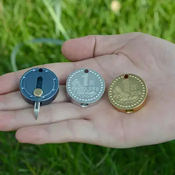 Din Oțel inoxidabil Multi-funcție de Monede Mini Cuțit EDC Portabil Mini Key Ring Pendant Instrument