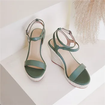 MORAZORA 2020 mai Noi de vara, pantofi cu toc inalt din piele pene platforma partidului pantofi de vara glezna curea sandale femei