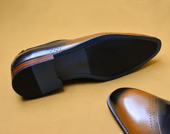 Negru Kaki Mens Pantofi Eleganți Din Piele Pantofi Oxford Pentru Barbati Italiană 2020 Rochie, Pantofi Nunta, Pantofi Șireturi Din Piele Pantofi