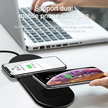 Amzish 15W Rapid QI 3 In 1 Încărcător Wireless Pentru iPhone 8 Plus X XR XS 11 Max Wireless Charging Dock Pentru Airpods Apple Watch 4 3 2