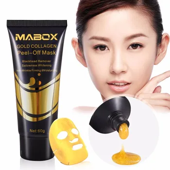 Femei de Moda Facial Masca de Fata cu Aur de 24K Colagen Coaja de Pe Masca Neagra Peeling Tratament Acnee Negru Curatare Profunda de Îngrijire a Pielii