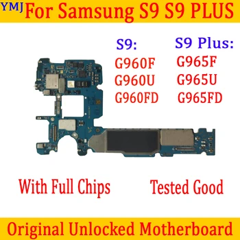 Pentru Samsung Galaxy S9 Plus Placa de baza G965F G960F G965U G960U G965FD G960FD Placa de baza Original, deblocat, placa de baza full chips-uri