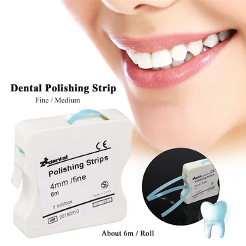 1Roll/Cutie Dentare Lustruire Benzi 4mm Rășină Dinte Interdentare Slefuire de Slefuire Albirea Dintilor Suprafață Instrument Dentar