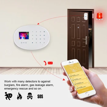 KERUI W20 Wireless Smart WIFI de Acasă GSM Sistem de Alarma de Securitate Cu 2.4 inch TFT Touch Panel RFID CardBurglar Deșteptător