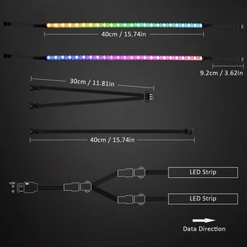 WS2812b RGB LED Strip pentru ASUS AURA de SINCRONIZARE / MSI Mystic Light Sync / GIGABYTE RGB Fuziune 2.0 (5V 3 Pini LED adresabile antete)