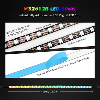 WS2812b RGB LED Strip pentru ASUS AURA de SINCRONIZARE / MSI Mystic Light Sync / GIGABYTE RGB Fuziune 2.0 (5V 3 Pini LED adresabile antete)