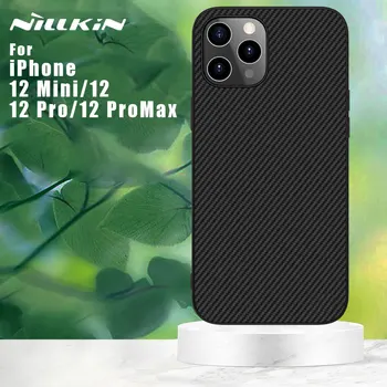 Nillkin pentru iPhone 12 Pro Max / 12 Pro / 12 Mini / 12 Caz Fibre Sintetice Capacul din Spate Greu de Cazuri de Telefon