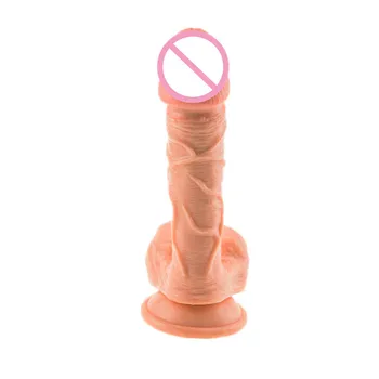 8 Inch Realist Vibrator din Silicon Mare Glandul Penisului Dong cu ventuza pentru Femei Masturbare Lesbain Jucărie Sexuală