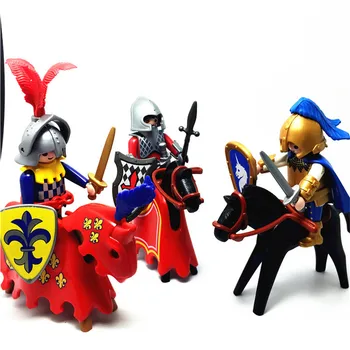 7cm Înălțime Playmobil Cavaler Set figurina cu Sabia Shiel Armura Accesorii Playmobil Original Soldat de Colectare de Jucării