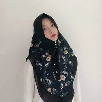 Văl musulman Malaezia mozaic două straturi convenabil pulover eșarfă femei lazada de aprovizionare