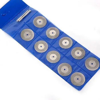 Fierbinte 10buc 25mm Mini Diamond Disc de Tăiere Instrument Rotativ Set de Accesorii Văzut de Slefuire Sticla Rock Lapidar Faianta Disc+2 tije