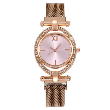 MREURIO Femei Ceas Elegant Doamnelor Diamante Oval Magnetic Curea Cuarț Încheietura Ceasuri Fashion Casual Reloj Mujer Cadouri