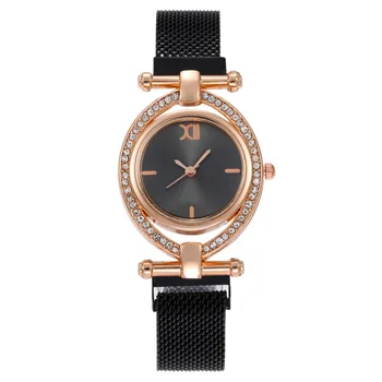 MREURIO Femei Ceas Elegant Doamnelor Diamante Oval Magnetic Curea Cuarț Încheietura Ceasuri Fashion Casual Reloj Mujer Cadouri