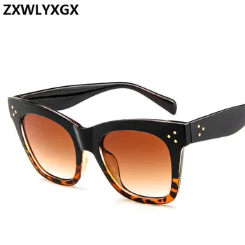 De lux Dreptunghi ochelari de soare pentru femei brand design retro colorate transparente moda ochi de pisică ochelari de soare Femei UV400 Ochelari