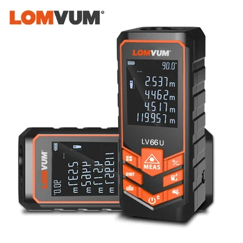 LOMVUM Laser Range Finder LV66U Auto la Nivel de Metru Distanță Electronice Analiză Instrument de Măsurare Telemetru 40m, 80m 100m120m