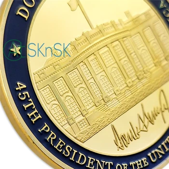 45-lea președinte al statele unite ale americii casa albă monedă de aur Donald trump provocare monede de colecție sigiliul de președinte al Americii