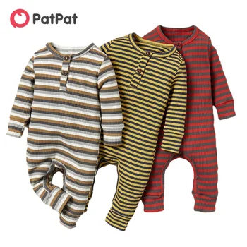 PatPat New Sosire 2021 Primăvara și Toamna pentru Copii cu Dungi Salopeta de Îmbrăcăminte pentru Copii