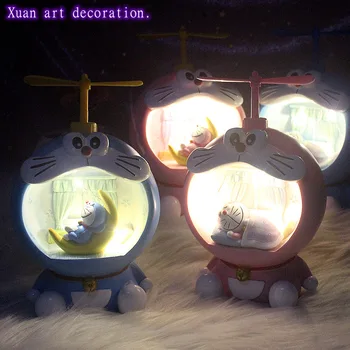 [Pe stoc] Originalitatea Doraemon lumina de Noapte Ornamente SCLIPIRE de LUMINĂ este, de asemenea, o pusculita cadouri de Crăciun pentru copii